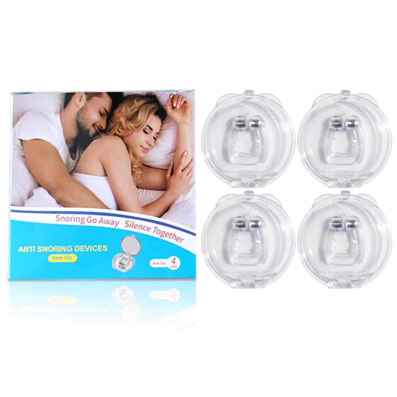 Anti Snoring Device Silicone Nose Clip Magnetic Sleep Tray Sleeping Aid Improve Sleeping Easy Breathe Apnea Guard Night Devices