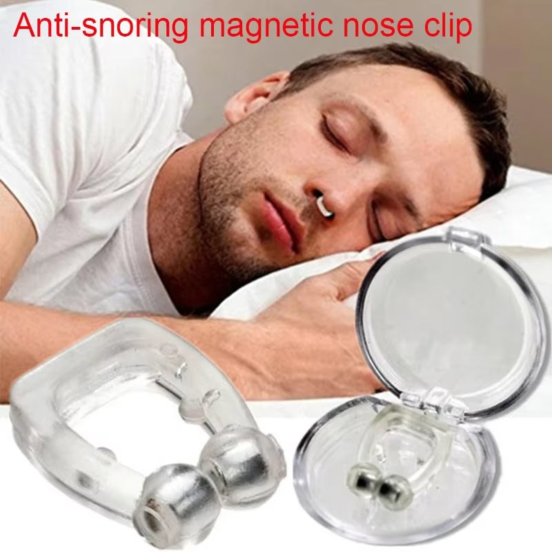 Anti Snoring Device Silicone Nose Clip Magnetic Sleep Tray Sleeping Aid Improve Sleeping Easy Breathe Apnea Guard Night Devices