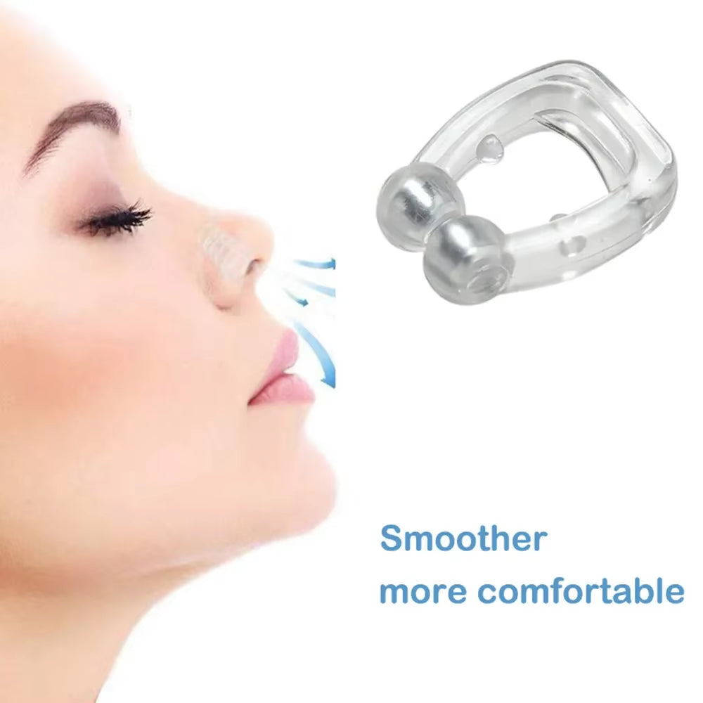 Anti Snoring Device Silicone Nose Clip Magnetic Sleep Tray Sleeping Aid Improve Sleeping Easy Breathe Apnea Guard Night Devices