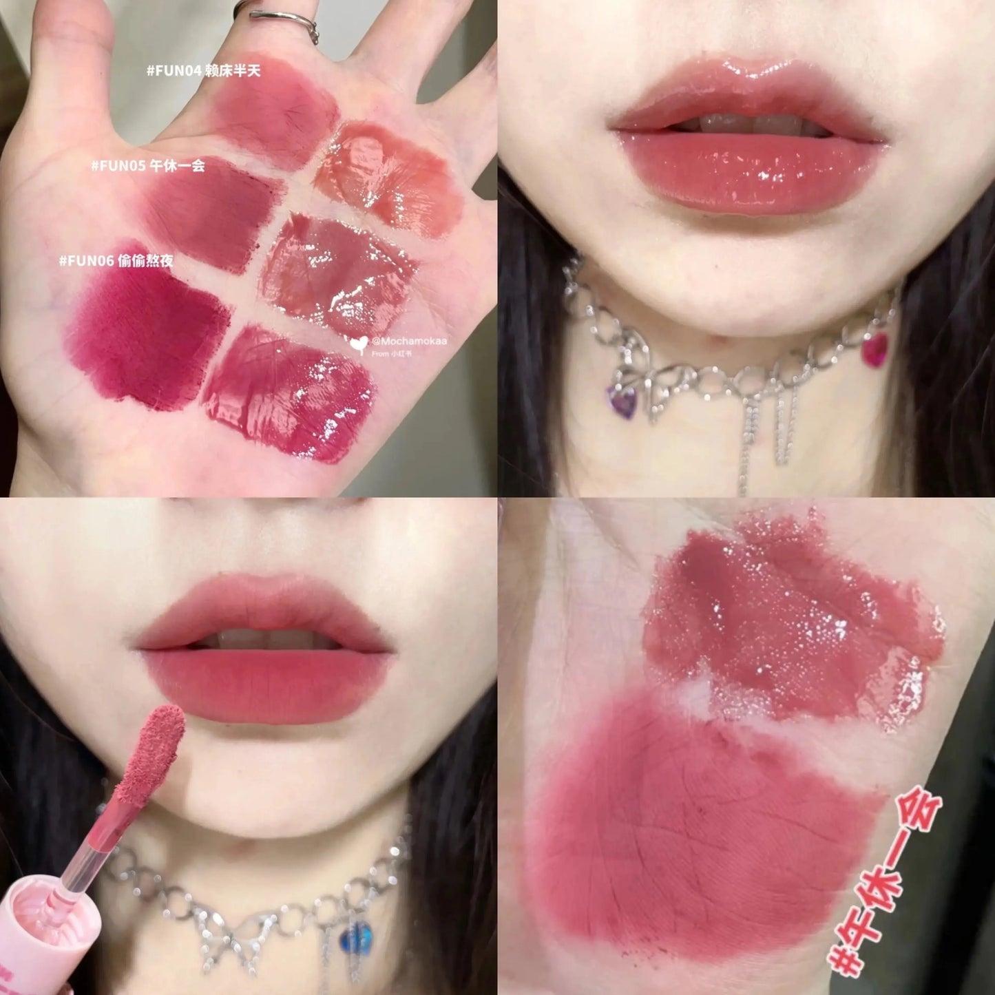 Double Head Lip Gloss Sexy Red Lip Makeup Lip Mud Mirror Water Gloss Lip Glaze Matte Lipstick Waterproof Korean Cosmetics