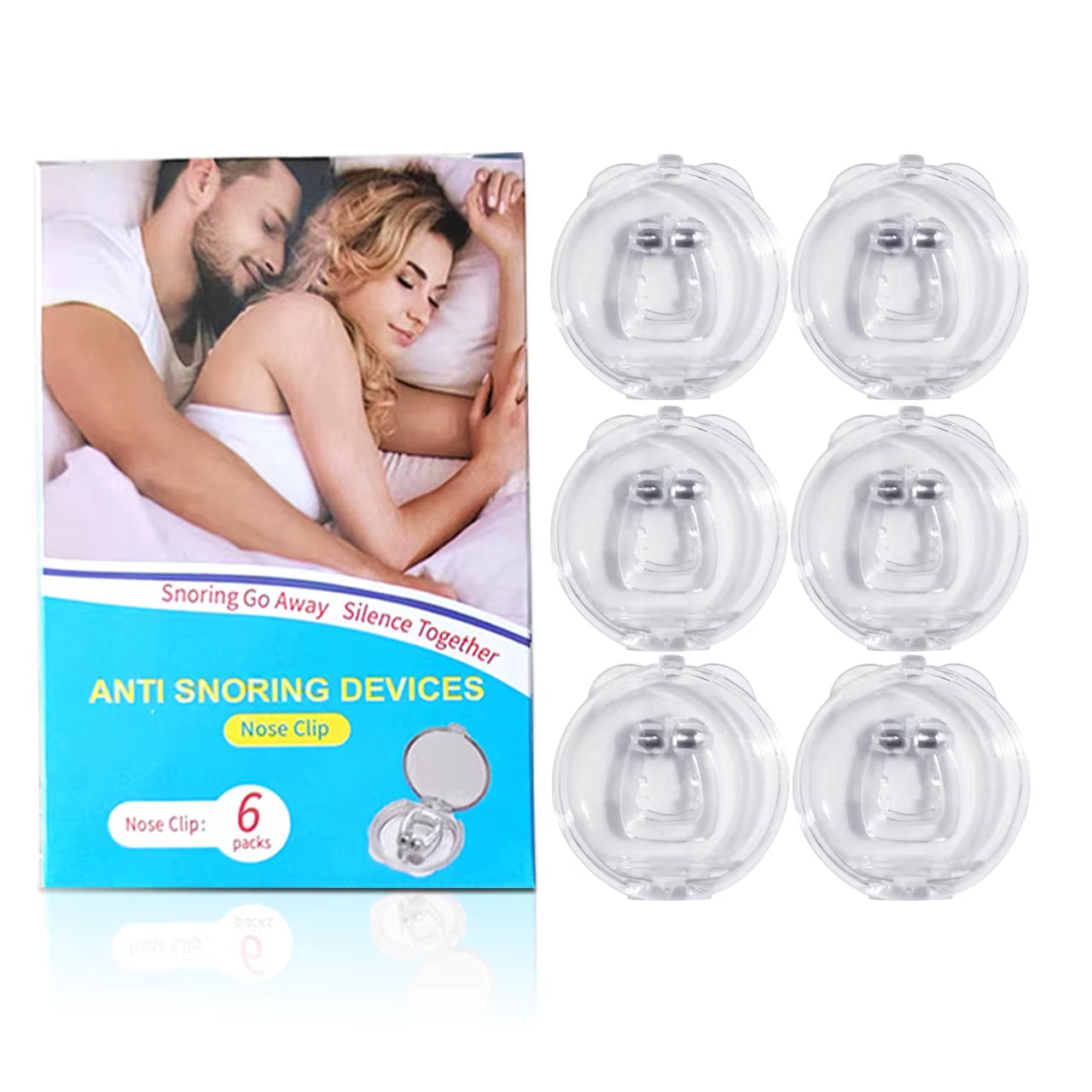 Anti Snoring Device Silicone Nose Clip Magnetic Sleep Tray Sleeping Aid Improve Sleeping Easy Breathe Apnea Guard Night Devices